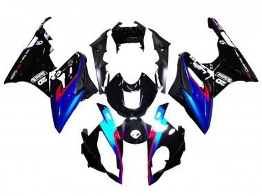 Carénages Moto BMW S1000RR 2015-2016 - Rouge Bleu Noir Noir Brillant