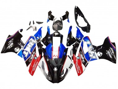 Carénage Moto BMW S1000RR 2015-2016 - Bleu Rouge Noir Brillant