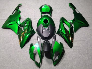 Carénages Moto BMW S1000RR 2015-2016 - Vert Noir Fibre de Carbone