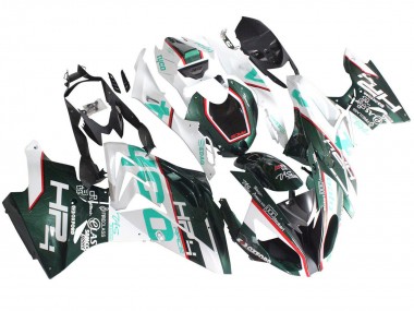 Carénages Moto BMW S1000RR 2015-2016 - Blanc Vert Noir