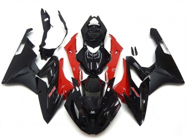 Carénage Moto BMW S1000RR 2015-2016 - Rouge Noir Brillant Noir Mat