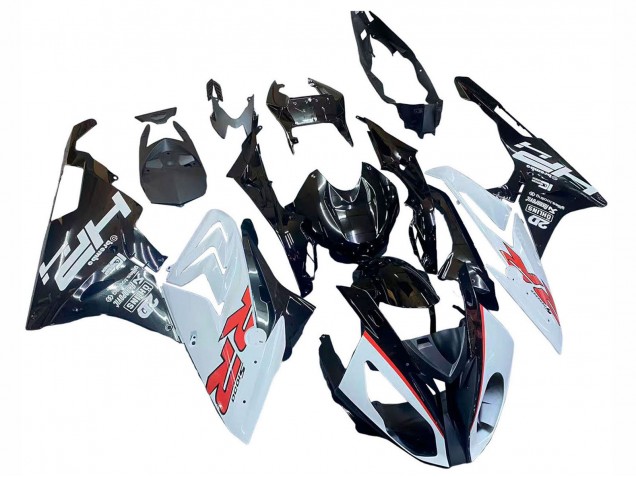 Carénages Moto BMW S1000RR 2015-2016 - Blanc Noir Brillant
