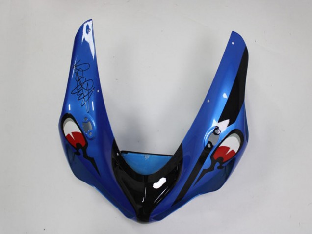 Carénages Moto Kawasaki ZX6R 2005-2006 - Bleu Jaune Noir Requin