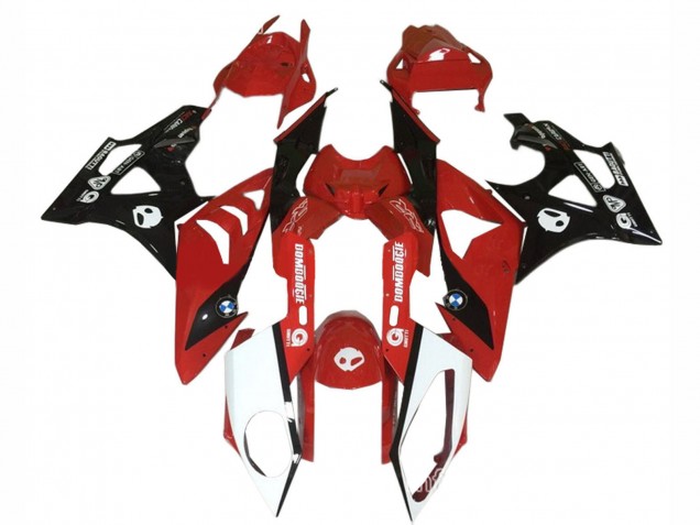 Carénages Moto BMW S1000RR 2009-2014 - Rouge Blanc Noir Brillant