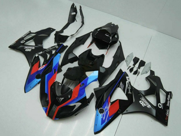 Carénages Moto BMW S1000RR 2009-2014 - Bleu Rouge Noir Mat Castrol