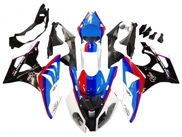 Complet Carénages Moto BMW S1000RR 2009-2014 - Blanc Rouge Bleu Noir Brillant