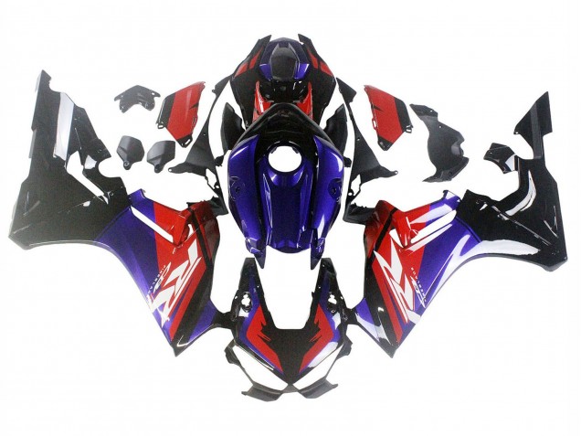 Carénages Moto Honda CBR1000RR 2017-2023 - Rouge Bleu Noir Brillant