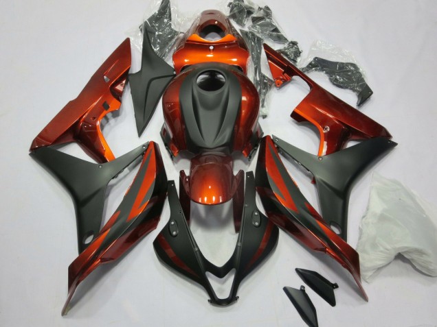 Kits Carénage Moto Honda CBR600RR 2007-2008 - Orange Noir Mat
