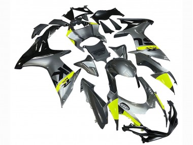 Carénages Moto Suzuki GSXR 600 / GSXR 750 2011-2024 - Argent Jaune Noir