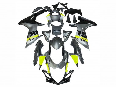 Carénages Moto Suzuki GSXR 600 / GSXR 750 2011-2024 - Argent Jaune Noir