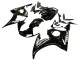 Carénages Moto Yamaha YZF R6 2003-2004 - Noir Brillant Blanc Décalque