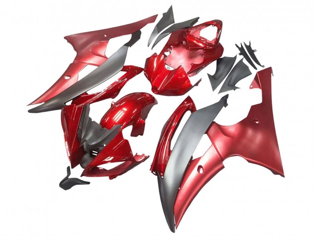 Carénages Moto Yamaha YZF 600 R6 2008-2016 - Rouge Gris