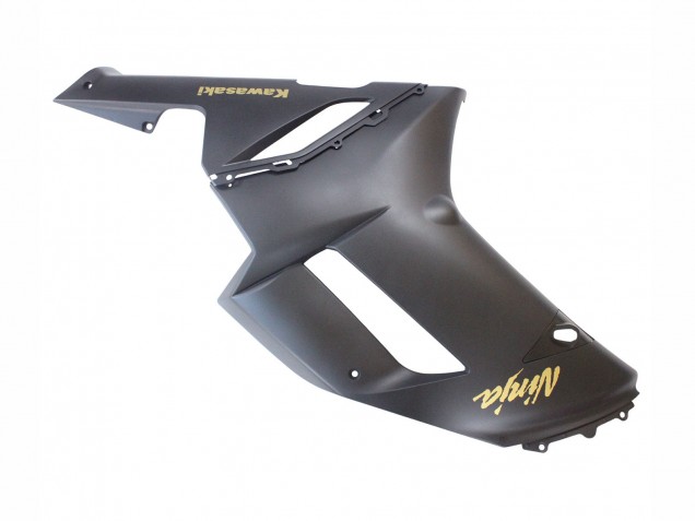 Carénages Moto Kawasaki ZX6R 2007-2008 - Noir Mat Jaune Logo Ninja
