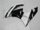 Carénages Moto Kawasaki ZX6R 2009-2012 - Noir Brillant Blanc