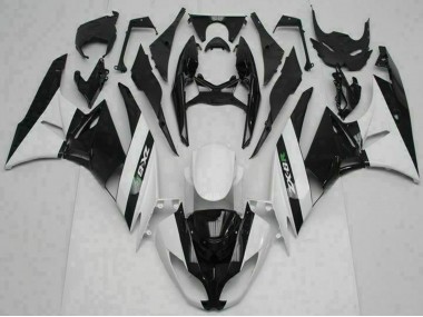 Carénages Moto Kawasaki ZX6R 2009-2012 - Noir Brillant Blanc