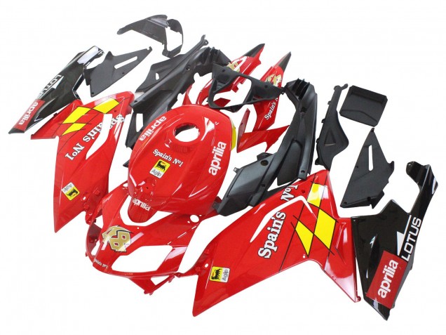Carénages Moto Aprilia RS125 2006-2011 - Rouge Blanc Jaune Noir