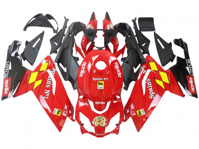 Carénages Moto Aprilia RS125 2006-2011 - Rouge Blanc Jaune Noir