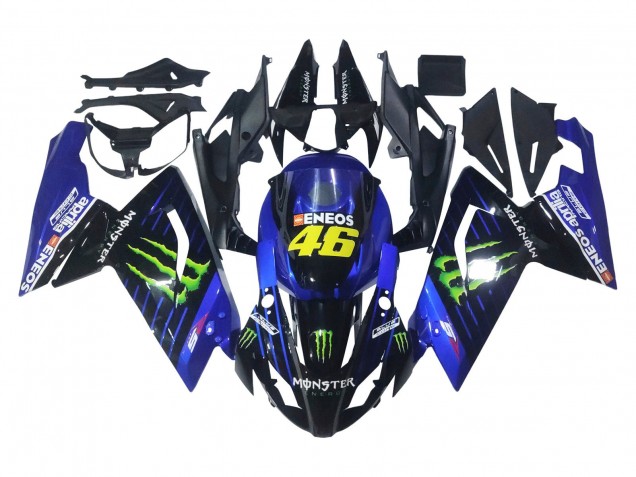 Carénages Moto Aprilia RS125 2006-2011 - Bleu Noir Vert Monstre 46