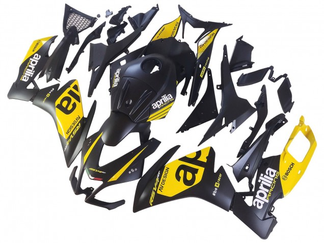 Carénages Moto Aprilia RS4 50 125 2012-2018 - Jaune Noir Mat
