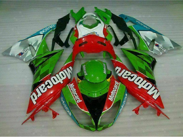 Carénages Moto Kawasaki ZX6R 2009-2012 - Vert Blanc Rouge Noir Bleu Motocard