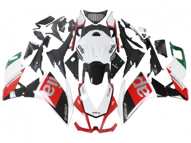 Carénages Moto Aprilia RS4 50 125 2012-2019 - Blanc Rouge Vert Noir Brillant