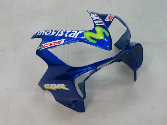 Carénages Moto Honda CBR600 F4i 2004-2007 - Bleu Jaune Vert MoviStar