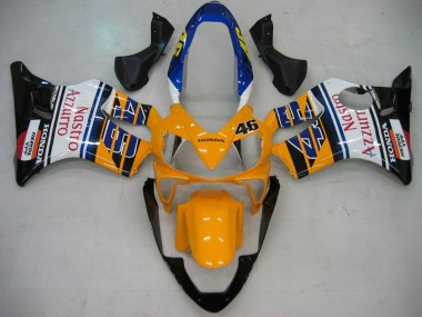 Carénages Moto Honda CBR600 F4i 2004-2007 - Jaune Bleu Blanc Noir Nastro Azzurro