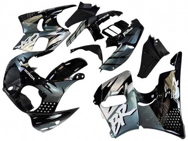 Carénages Moto Honda CBR900RR 893 1992-1993 - Argent Noir Brillant