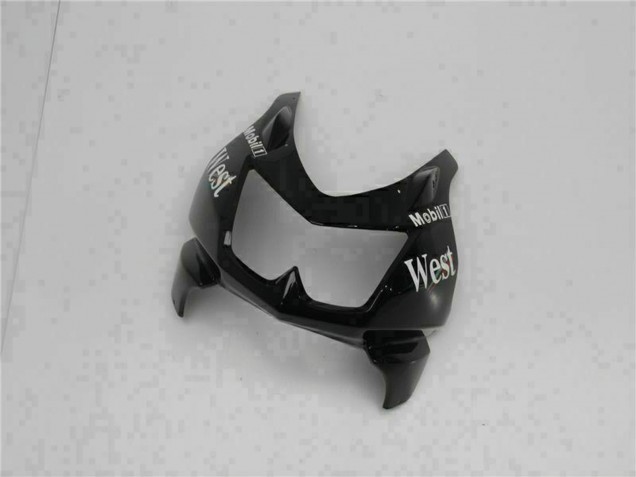 Carénages Moto Kawasaki EX250 2008-2012 - Noir Brillant Blanc West