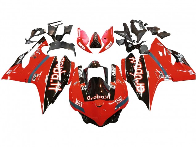 Carénages Moto Ducati 959/1299 2015-2020 - Rouge Noir Brillant Fiamm