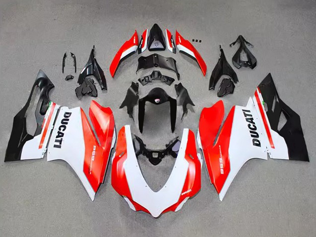 Carénage Moto Ducati 959 2015-2020 - Blanc Rouge Noir Brillant
