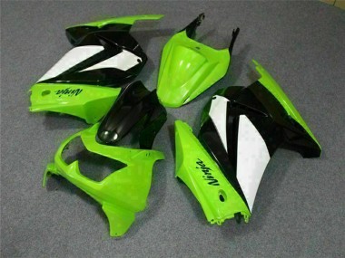 Carénages Moto Kawasaki EX250 2008-2012 - Vert Blanc Noir