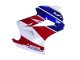 Carénages Moto Honda VFR 800 2002-2013 - Blanc Rouge Bleu Motul