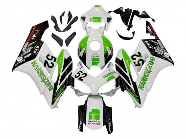 Carénages Moto Honda CBR1000RR 2004-2005 - Blanc Vert Noir Brillant Hannspree 52
