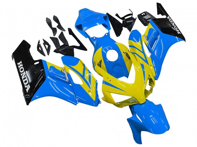 Carénages Moto Honda CBR1000RR 2004-2005 - Bleu Jaune Noir Brillant