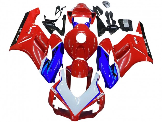 Carénages Moto Honda CBR1000RR 2004-2005 - Rouge Bleu Blanc Noir Motul