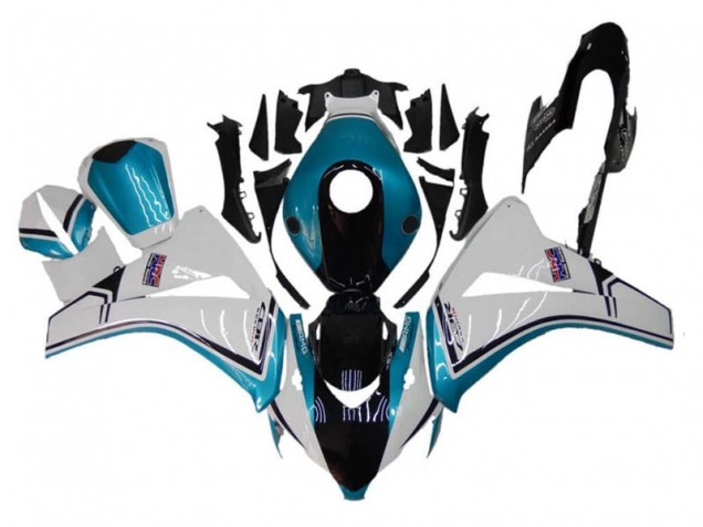 Carénages Moto Honda CBR1000RR 2008-2011 - Blanc Bleu Noir Brillant