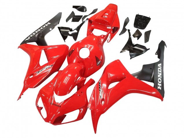 Carénages Moto Honda CBR1000RR 2006-2007 - Rouge Noir Mat
