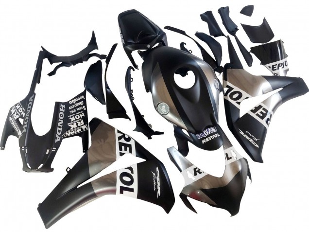 Carénages Moto Honda CBR1000RR 2008-2011 - Argent Noir Mat Repsol