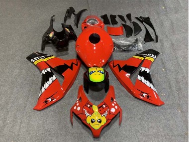 Carénages Moto Honda CBR1000RR 2008-2011 - Rouge Jaune Noir Brillant Requin