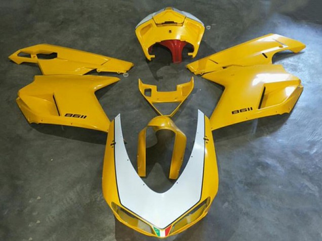 Carénages Moto Kawasaki EX250 2008-2012 - Blanc Jaune