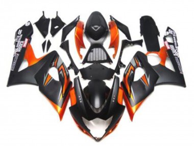 Carénages Moto Suzuki GSXR 1000 2005-2006 - Noir Brillant Noir Mat Noir Orange