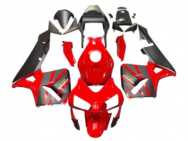Carénages Moto Honda CBR600RR 2003-2004 - Rouge Noir Mat Courses