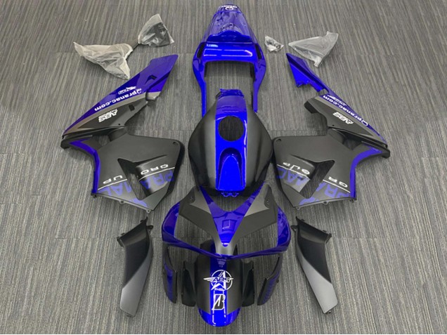 Carénages Moto Honda CBR600RR 2003-2004 - Bleu Noir Mat