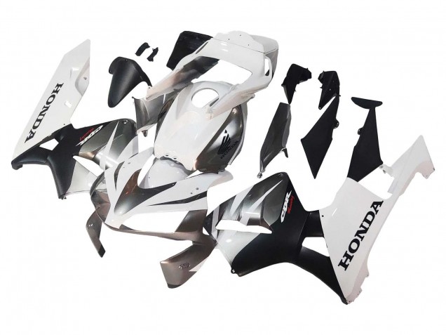 Carénages Moto Honda CBR600RR 2003-2004 - Blanc Noir Mat Courses