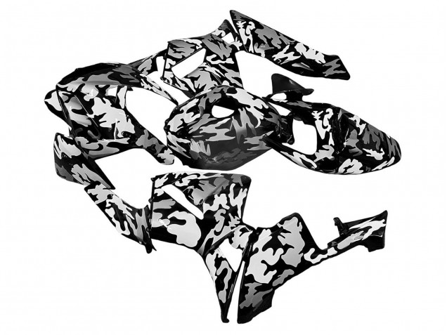 Carénages Moto Honda CBR600RR 2005-2006 - Noir Blanc Gris Camouflage