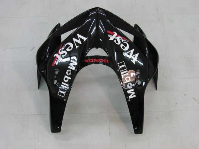 Carénages Moto Honda CBR600RR 2005-2006 - Noir Brillant Blanc West
