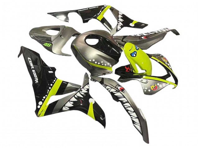 Carénages Moto Honda CBR600RR 2007-2008 - Gris Fluorescent Jaune Requin