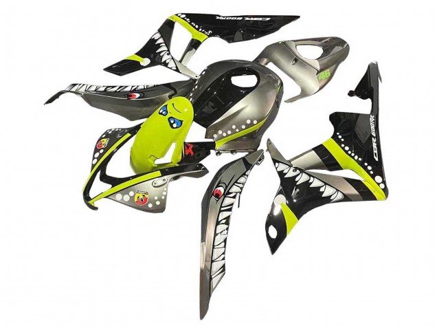 Carénages Moto Honda CBR600RR 2007-2008 - Gris Fluorescent Jaune Requin