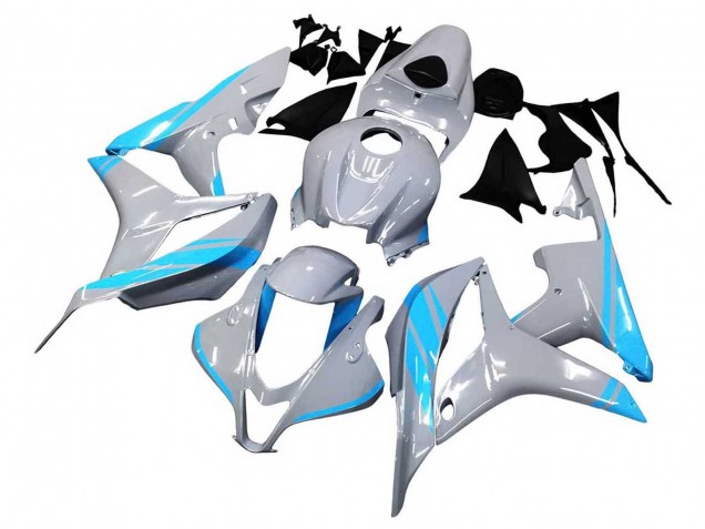 Carénages Moto Honda CBR600RR 2007-2008 - Gris Brillant Bleu Clair